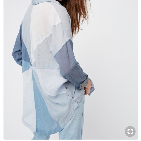 FREE PEOPLE RAINBOW RAYS TOP - Picture 3 of 6